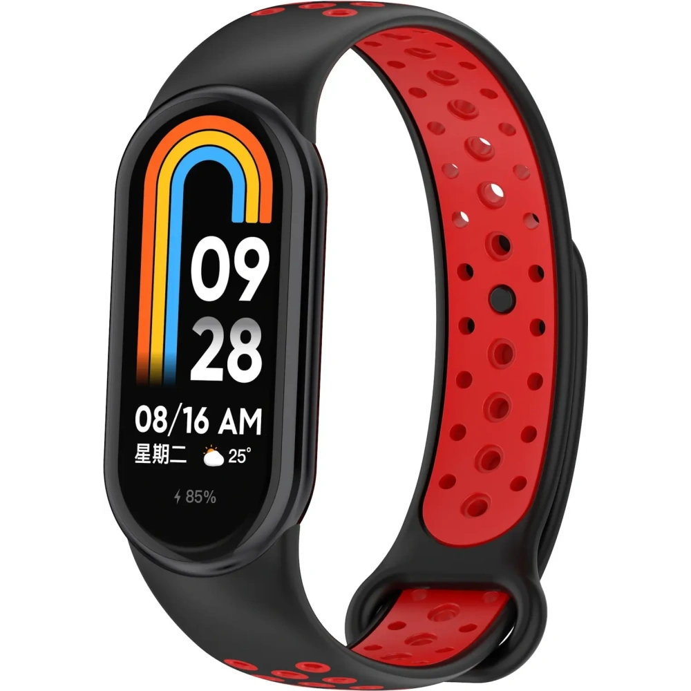 Hurtownia GSM - Pasek Bizon Strap Watch Octo do Xiaomi Mi Smart Band 8 černá-červená - BIZ2054 - {ean13} - Hurt