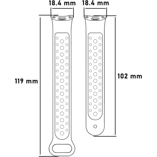 Pasek Bizon Strap Watch Octo do Xiaomi Mi Smart Band 8 czarno-czerwony