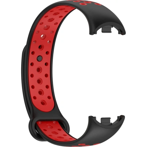 Pasek Bizon Strap Watch Octo do Xiaomi Mi Smart Band 8 czarno-czerwony