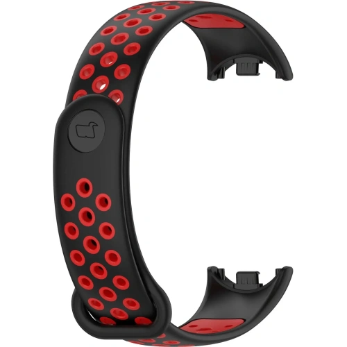 Pasek Bizon Strap Watch Octo do Xiaomi Mi Smart Band 8 czarno-czerwony