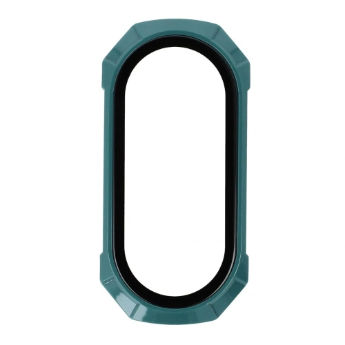 Etui Bizon Case+Glass Set do Xiaomi Mi Smart Band 8 zielone