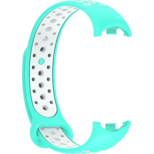 Pasek Bizon Strap Watch Octo do Xiaomi Mi Smart Band 8 miętowo-biały