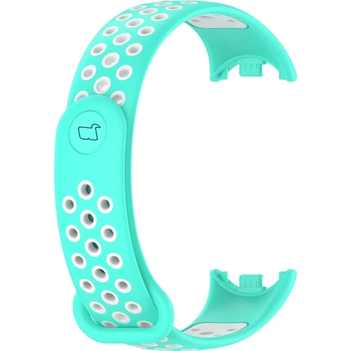 Pasek Bizon Strap Watch Octo do Xiaomi Mi Smart Band 8 miętowo-biały