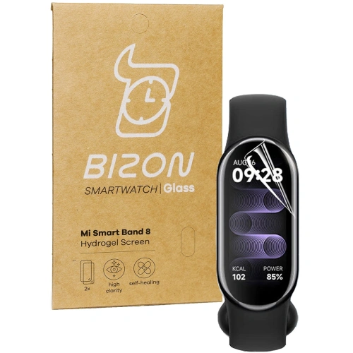 Folia hydrożelowa na ekran Bizon Glass Hydrogel do Mi Smart Band 8 [2 PACK]