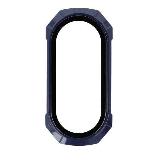 Etui Bizon Case+Glass Set do Xiaomi Mi Smart Band 8 niebieskie