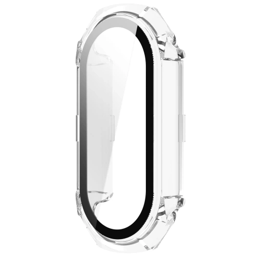 Etui Bizon Case+Glass Set do Xiaomi Mi Smart Band 8 przezroczyste