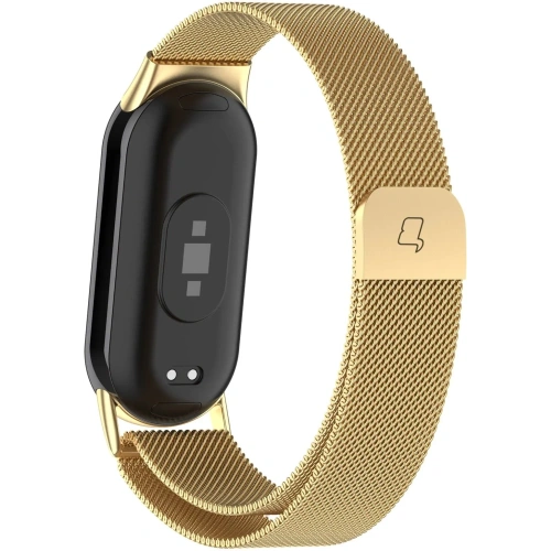 Pasek Bizon Strap Watch Chain do Xiaomi Mi Smart Band 8 złoty