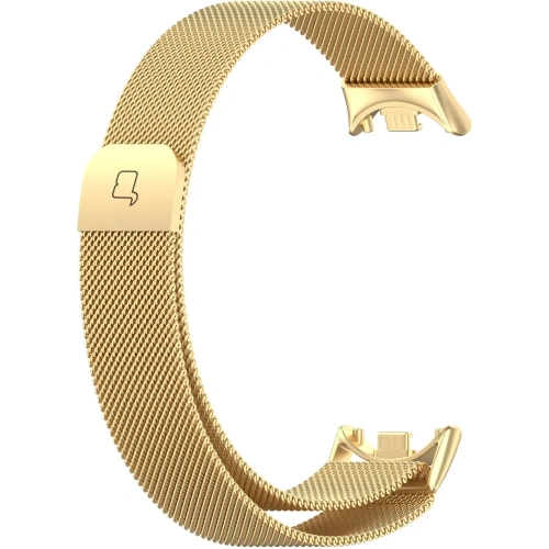 Pasek Bizon Strap Watch Chain do Xiaomi Mi Smart Band 8 złoty