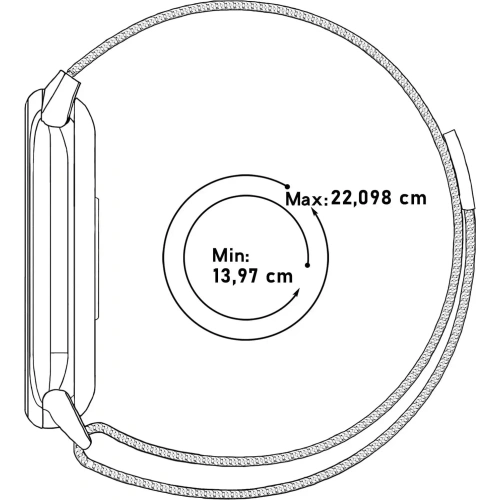 Pasek Bizon Strap Watch Chain do Xiaomi Mi Smart Band 8 złoty