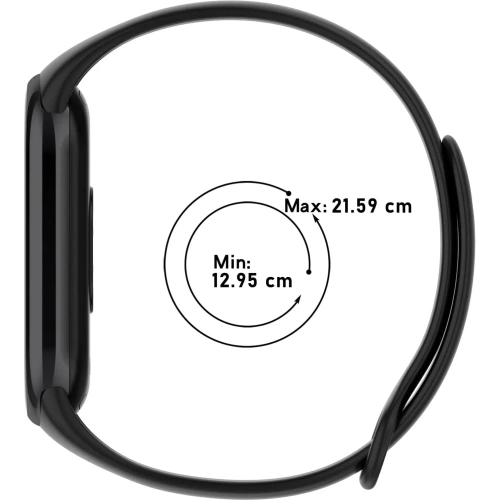 Pasek Bizon Strap Watch Dots do Xiaomi Mi Smart Band 8 czarny