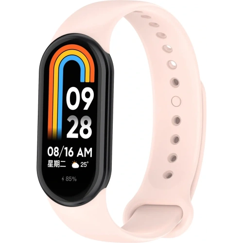 Pasek Bizon Strap Watch Dots do Xiaomi Mi Smart Band 8 jasnoróżowy