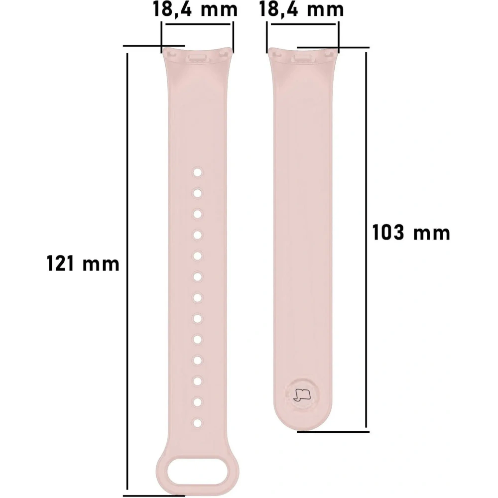 Hurtownia GSM - Pasek Bizon Strap Watch Dots do Xiaomi Mi Smart Band 8 jasnorůžový - BIZ2065 - {ean13} - Hurt