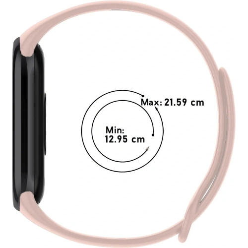 Pasek Bizon Strap Watch Dots do Xiaomi Mi Smart Band 8 jasnoróżowy