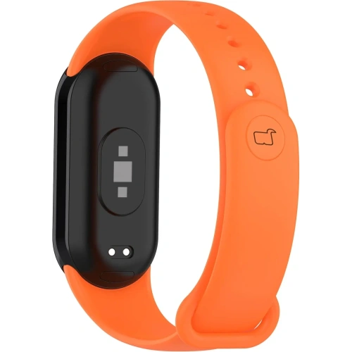 Pasek Bizon Strap Watch Dots do Xiaomi Mi Smart Band 8 pomarańczowy