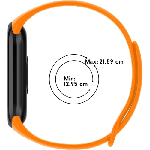 Pasek Bizon Strap Watch Dots do Xiaomi Mi Smart Band 8 pomarańczowy