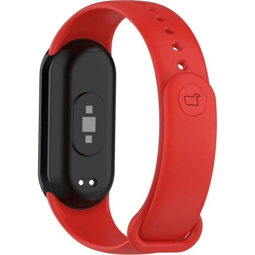 Pasek Bizon Strap Watch Dots do Xiaomi Mi Smart Band 8 czerwony