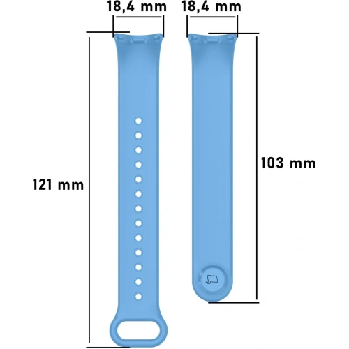 Pasek Bizon Strap Watch Dots do Xiaomi Mi Smart Band 8 niebieski