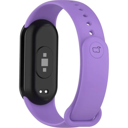 Pasek Bizon Strap Watch Dots do Xiaomi Mi Smart Band 8 fioletowy