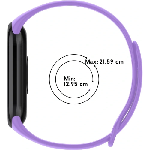 Pasek Bizon Strap Watch Dots do Xiaomi Mi Smart Band 8 fioletowy