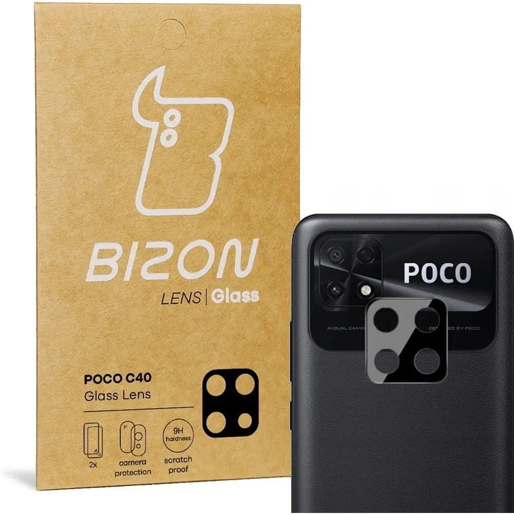 Wholesale Bizon Glass Lens Poco C40 / Redmi 10C [2 PACK] - BIZ2074 - {ean13} - Hurt
