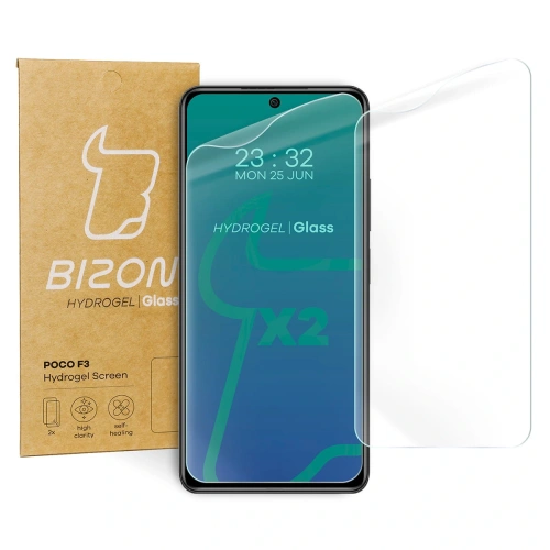 Folia hydrożelowa na ekran Bizon Glass Hydrogel Xiaomi POCO F3 [2 PACK]