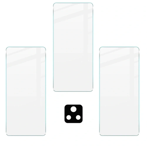 Szkło hartowane Bizon Glass Clear - 3 szt. + obiektyw Xiaomi Poco F4