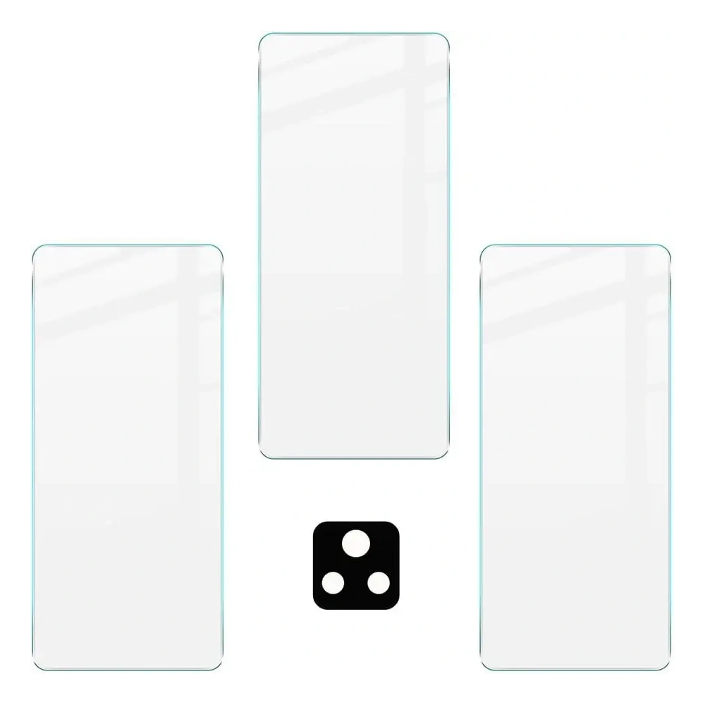 Wholesale Bizon Glass Clear tempered glass - 3 pcs. + lens glass Xiaomi Poco F4 - BIZ2077 - {ean13} - Hurt