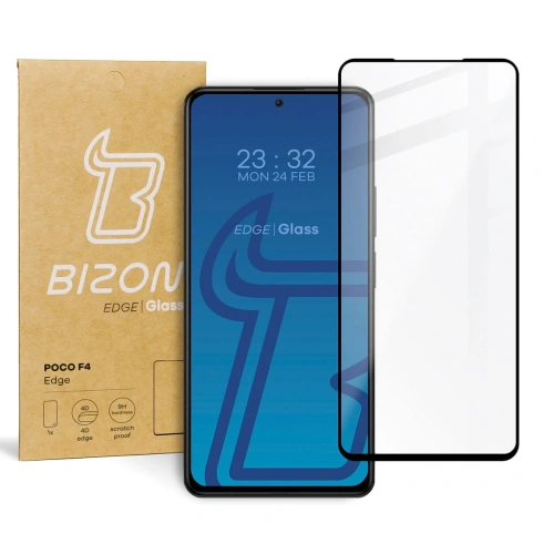 Szkło hartowane Bizon Glass Edge do Xiaomi Poco F4 czarne