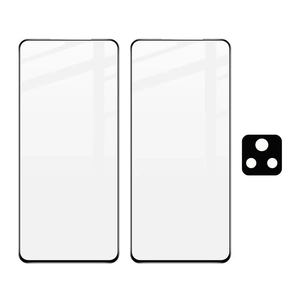 Hurtownia GSM - Bizon Glass Edge sticlă securizată - [2 PACK] + protecție lentilă Xiaomi Poco F4 negru - BIZ2079 - {ean13} - Hurt