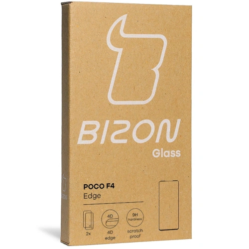 Szkło hartowane Bizon Glass Edge - [2 PACK] + ochrona na obiektyw Xiaomi Poco F4