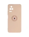 Bizon Case Szilikon Gyűrű Sq Xiaomi Poco F4 világos rózsaszín