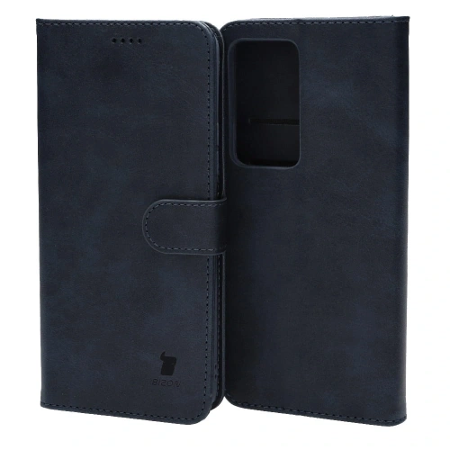 Etui Bizon Case Wallet do Xiaomi Poco F4 granatowe