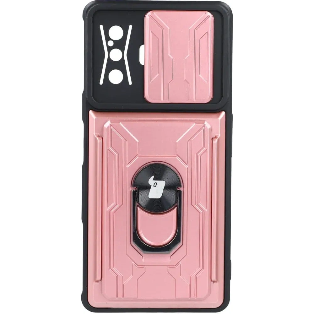 Hurtownia GSM - Bizon Case Camshield Card Slot Ring Xiaomi Poco F4 GT roz deschis - BIZ2086 - {ean13} - Hurt
