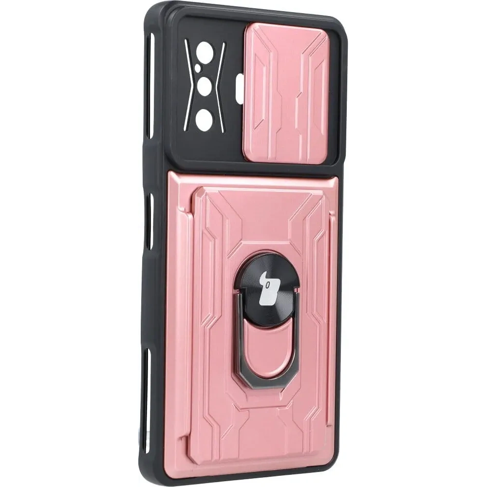 Hurtownia GSM - Bizon Case Camshield Card Slot Ring Xiaomi Poco F4 GT roz deschis - BIZ2086 - {ean13} - Hurt