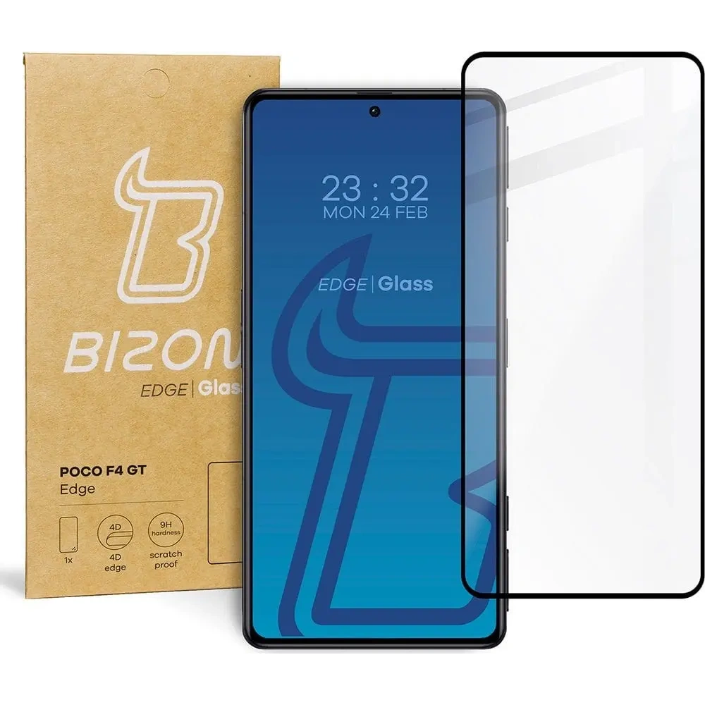 Hurtownia GSM - Bizon Glass Edge Xiaomi Poco F4 GT fekete - BIZ2088 - {ean13} - Hurt