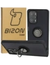 Bizon Case Hybrid Ring Xiaomi Poco F5 fumuriu cu un cadru negru