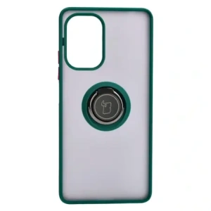 Hurtownia GSM - Bizon Case Hybrid Ring Xiaomi Poco F5 rauchig mit einem dunkelgrünen Rahmen - BIZ2098 - {ean13} - Hurt