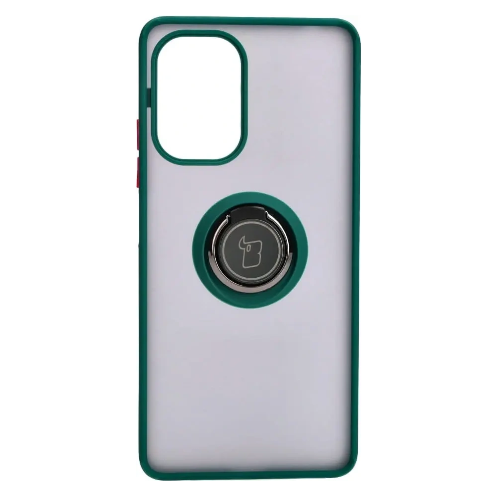 Wholesale Bizon Case Hybrid Ring Xiaomi Poco F5 smoky with a dark green frame - BIZ2098 - {ean13} - Hurt