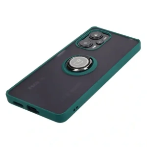 Hurtownia GSM - Bizon Case Hybrid Ring Xiaomi Poco F5 rauchig mit einem dunkelgrünen Rahmen - BIZ2098 - {ean13} - Hurt