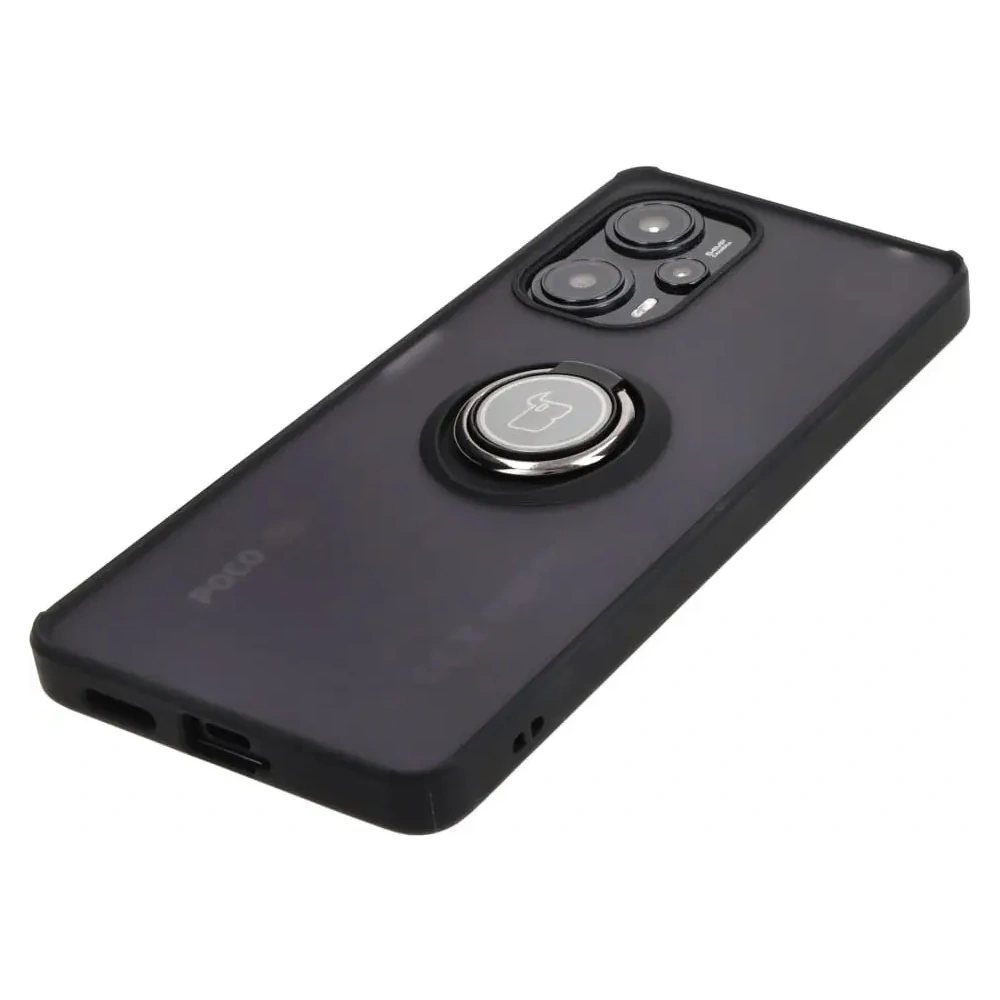 Hurtownia GSM - Bizon Case Hybrid Ring Xiaomi Poco F5 füstös fekete kerettel - BIZ2099 - {ean13} - Hurt