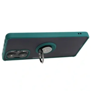 Hurtownia GSM - Bizon Case Hybrid Ring Xiaomi Poco F5 rauchig mit einem dunkelgrünen Rahmen - BIZ2098 - {ean13} - Hurt
