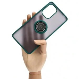 Hurtownia GSM - Bizon Case Hybrid Ring Xiaomi Poco F5 rauchig mit einem dunkelgrünen Rahmen - BIZ2098 - {ean13} - Hurt