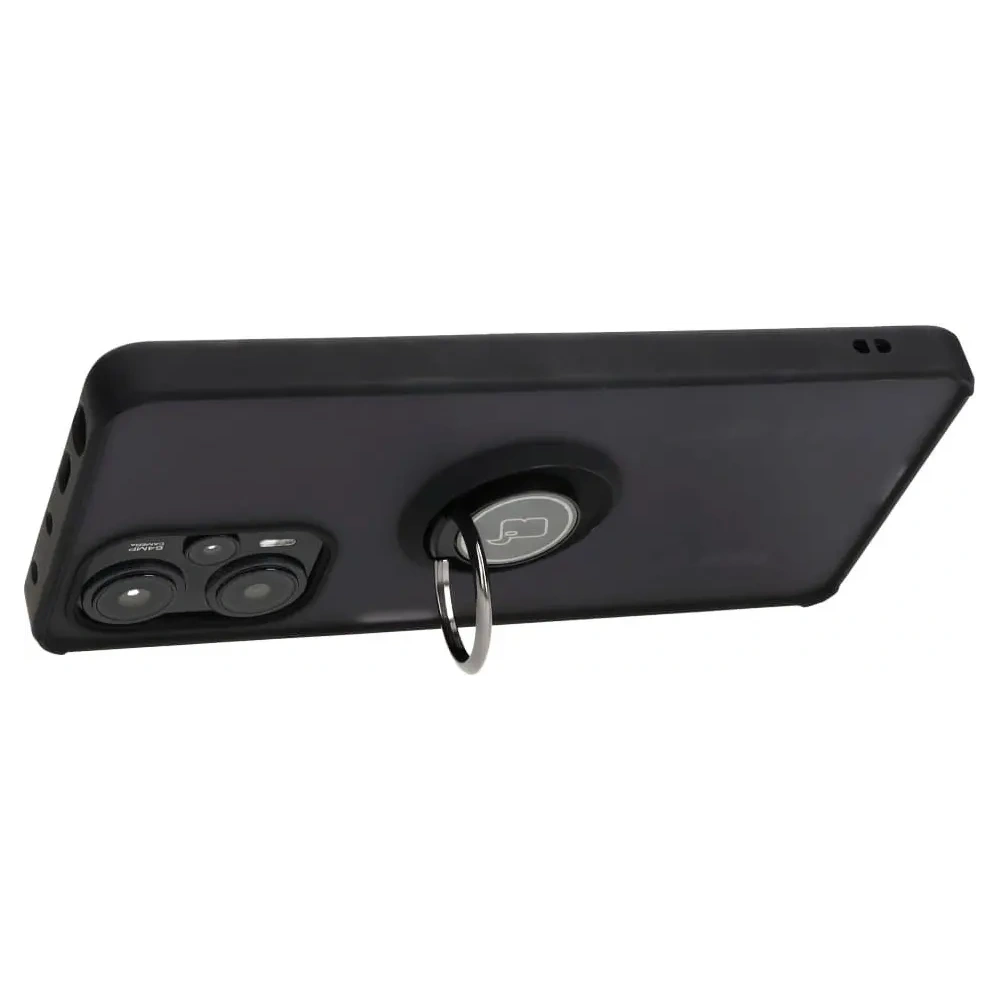 Hurtownia GSM - Bizon Case Hybrid Ring Xiaomi Poco F5 füstös fekete kerettel - BIZ2099 - {ean13} - Hurt