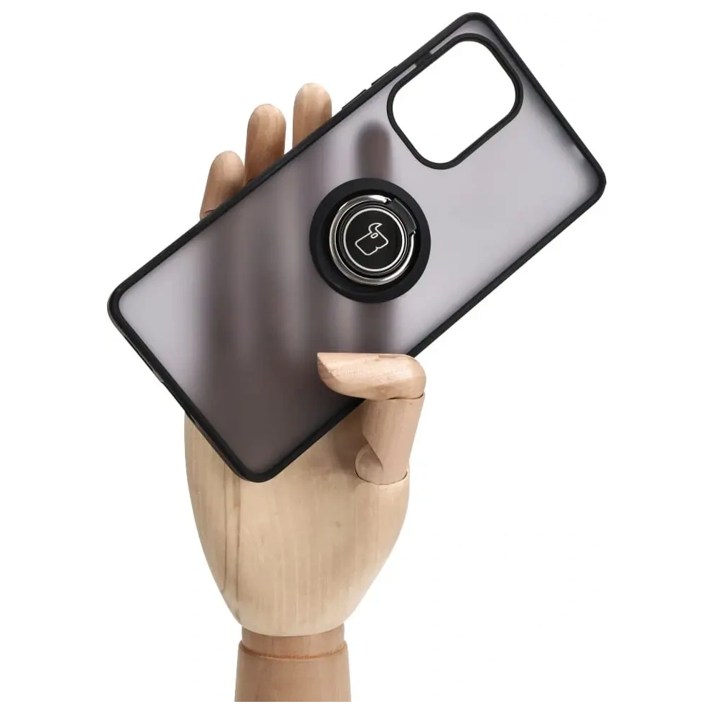 Hurtownia GSM - Bizon Case Hybrid Ring Xiaomi Poco F5 füstös fekete kerettel - BIZ2099 - {ean13} - Hurt