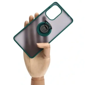 Hurtownia GSM - Bizon Case Hybrid Ring Xiaomi Poco F5 rauchig mit einem dunkelgrünen Rahmen - BIZ2098 - {ean13} - Hurt