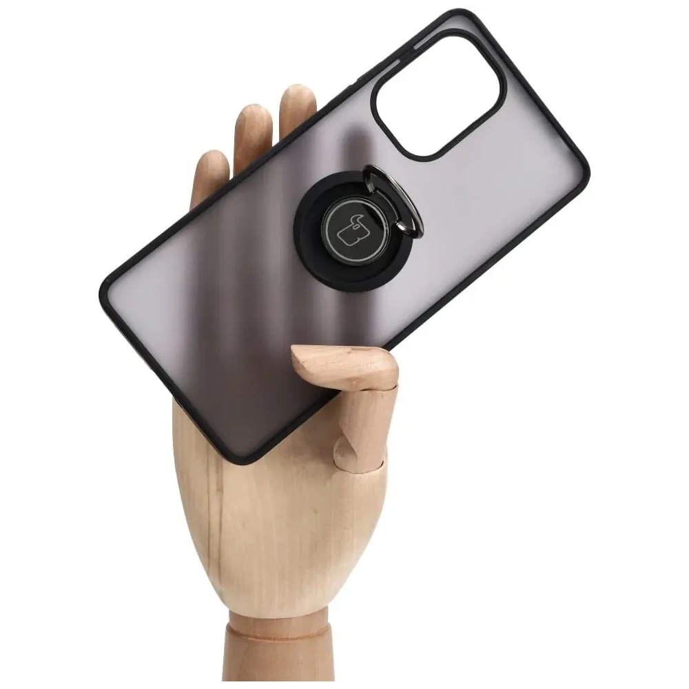Hurtownia GSM - Bizon Case Hybrid Ring Xiaomi Poco F5 füstös fekete kerettel - BIZ2099 - {ean13} - Hurt