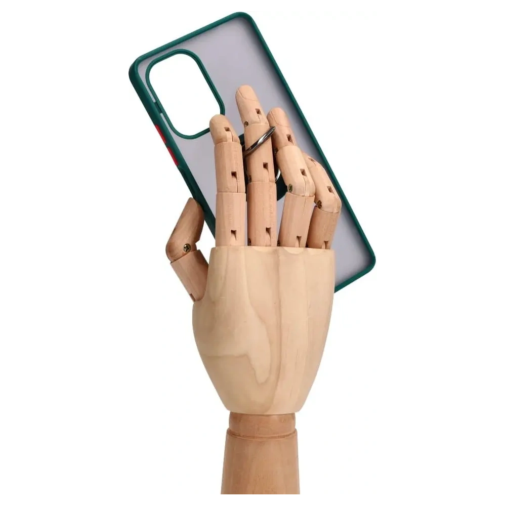 Wholesale Bizon Case Hybrid Ring Xiaomi Poco F5 smoky with a dark green frame - BIZ2098 - {ean13} - Hurt