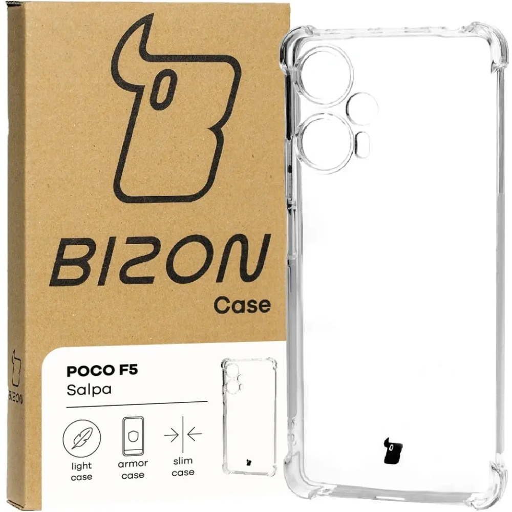 Hurtownia GSM - Elastické pouzdro Bizon Case Salpa pro Xiaomi Poco F5 průhledné - BIZ2103 - {ean13} - Hurt