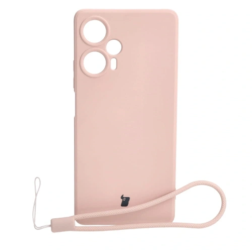 Etui Bizon Case Silicone Sq do Xiaomi Poco F5 jasnoróżowe