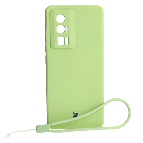 Etui Bizon Case Silicone Sq do Xiaomi Poco F5 Pro jasnozielone